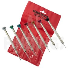 Watchmakers/Jewellers Screwdrivers Set of 7 with Reversable Blades Watch Repair