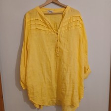 Yellow Linen Tunic  Size 18