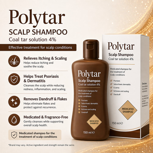 Polytar coal tar shampoo - 4%,