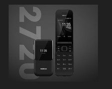 Nokia 2720 Flip 2G Phone Classic Retro Style Dual SIM Unlocked – Brand New Black