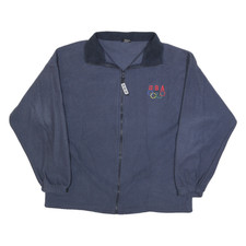 Womens Blue USA Olympic Rings Casual Jacket XL Polyester Blend Plain Zip