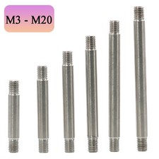  A2 Stainless Steel Double End Threaded Stud Bar Rod Bolts Screws M3 M4 M5 - M20