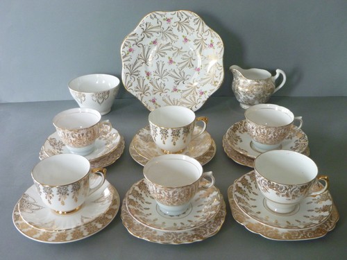 Vintage mismatched tea set - tea, 21