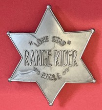 Rare 1950's Lone Star “Eagle Comic” Plastic RANGE RIDER Badge Collectible Toy