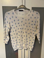 M&S size 12 Casual Autumn Wardrobe Top With Fan Designs On