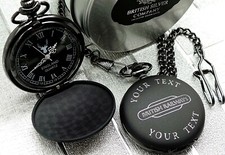 British Rail Engraved POCKET WATCH Railway Train Model Fans Luxury Gifts Sign