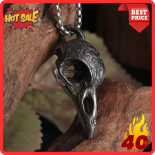 Retro Nordic Crow Skull