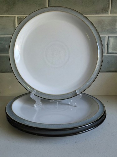 Denby jet grey dinner plates - 3,