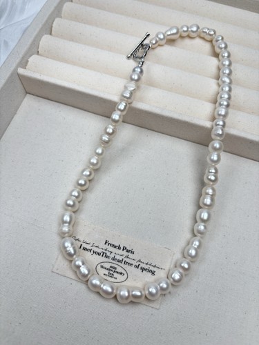 Baroque pearl necklace - baroque,