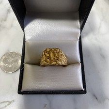 VTG Gold Plated Nugget Ring