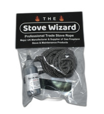 Door Seal Stove Rope Heat Resistant Black Log Wood Burner Free 100MM End Tape