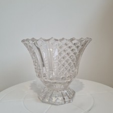 Vintage Glass Pedestal Vase