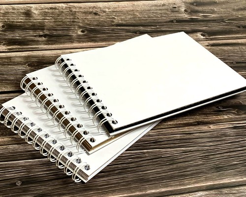 Blank white bind scrapbook - scrapbook, a5