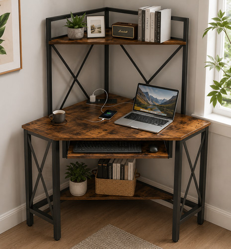 Corner computer desk home - computer,