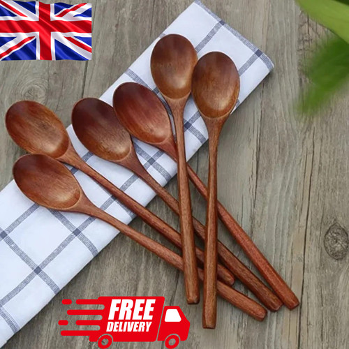 Wooden spoons bamboo - 6x,