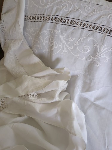Vintage french linen mix - vintage, sheet