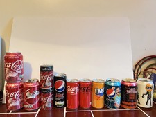 12 x Vintage Coca-Cola  / Pepsi & Tango Cans - Various Designs & Styles