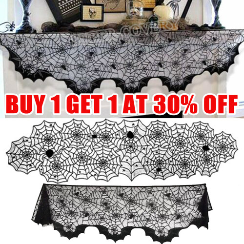 Halloween lace table cloth - table,