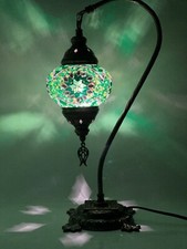 Turkish Moroccan Lamp Tiffany Glass Colourful Desk Table Lamp - UK Certified