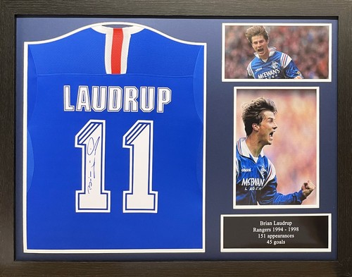 Framed brian laudrup signed - framed,