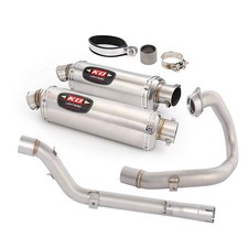 Full Exhaust Header Mid Pipe Muffler For Suzuki DRZ400S DRZ400E DRZ400SM 2000-24