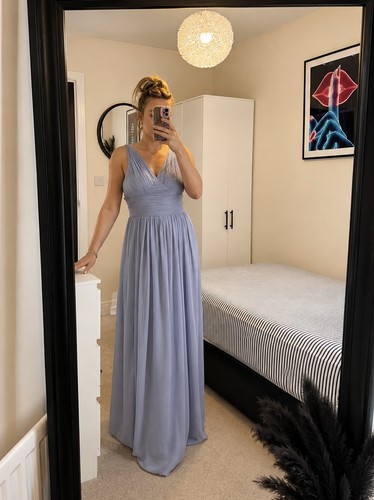 Lipsy blue pleat maxi dress - blue,