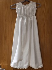 Vintage Edwardian Childs Linen Petticoat With Filet Crochet Trim To Edges