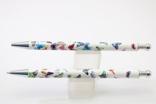 Vintage Butterfly Themed Ballpoint & Mechanical Pencil (Cased & Refills)