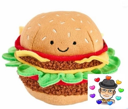Flipping awesome burger plush - flipping,