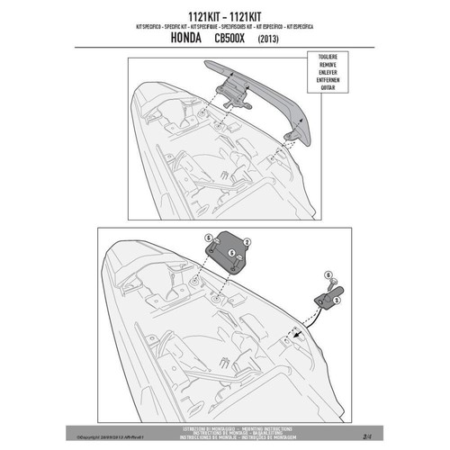 Givi 1121kit kit mount - givi, the