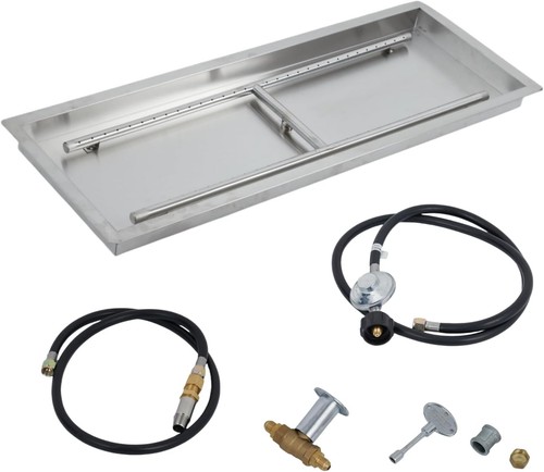 36x12 drop fire pit pan - fire,