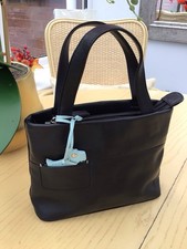 Radley Incognito Black Leather Zipped Mini Grab Bag Inc Dog
