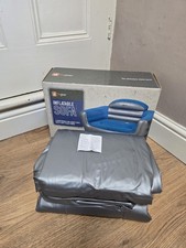 Hi Gear Inflatable Sofa Blue/Silver Flock Finish Durable Brand New Unused Boxed