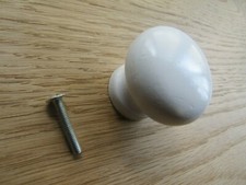 White wooden pine knob cabinet - wooden,