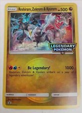 Reshiram, Zekrom, & Kyurem Promo Holo JUMBO Oversized Pokemon Card
