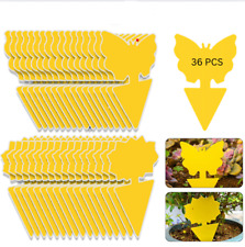 Fly Sticky Insect Catcher Paper Plants Aphids Glue Bug Flower Trap Killer 36 Pc