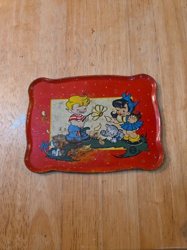 Vintage ohio art red tin - art, toy