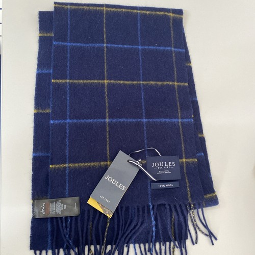 Joules navy check 100 - navy, wool