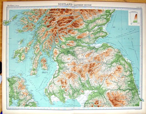 Old times map 1922 scotland - old,