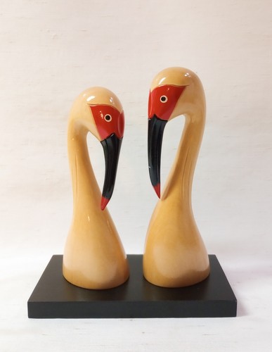Vintage japanese wooden cranes - japanese,