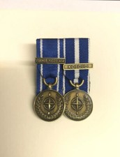 Miniature Mounted Nato Bosnia Former Yugoslavia Ifor & Nato Kosovo Kfor Medals