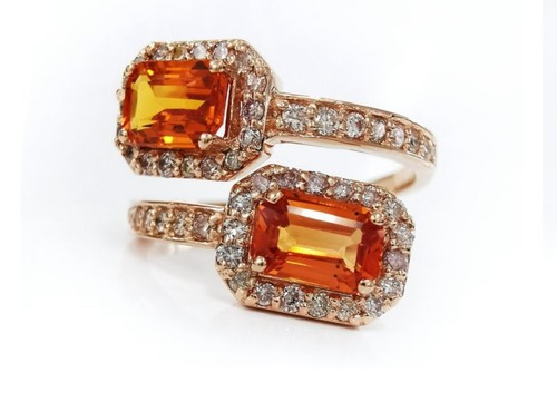 8ct orange sapphire - orange, &