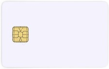 10 Blank Smart Card With Sle4428 Chip Magnetic Strip Hico 3 Track - Silver