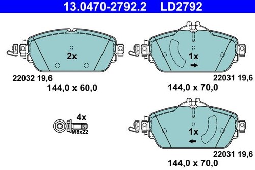 0470 2792 brake pad - pad, set