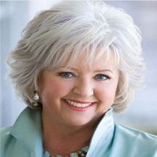 Women's Fashion Grey Short Curly Hair Silver White Loose Wave Wig Grandma Wig