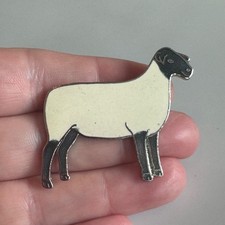 Vintage Suffolk Sheep Enamel