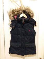 ladies jack wills navy blue hooded gilet size uk 6