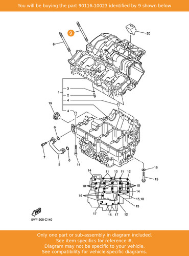 Yamaha bolt stud - bolt,, stud,