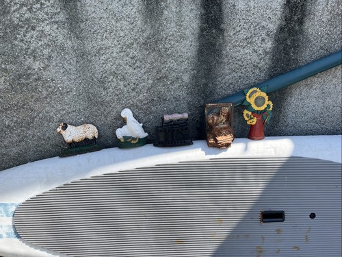 Cast iron door stops - iron,