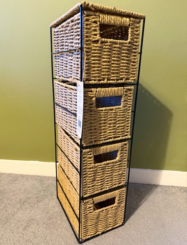 Drawer wicker storage - 4-drawer,